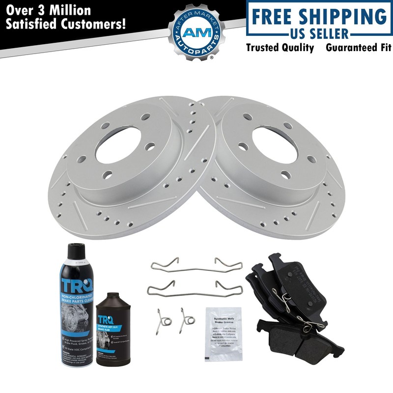 Brake Pad & Performance Rotor Kit Posi Metallic Rear w/Chemicals