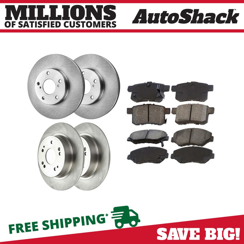 Front and Rear Brake Rotors Pads for 2014-2017 Honda Accord 2.4L