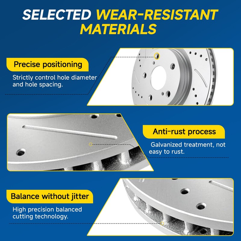 AWD Front Drilled Slotted Rotors Pads for 2012-2016 Honda CR-V Crosstour 31455 gallery