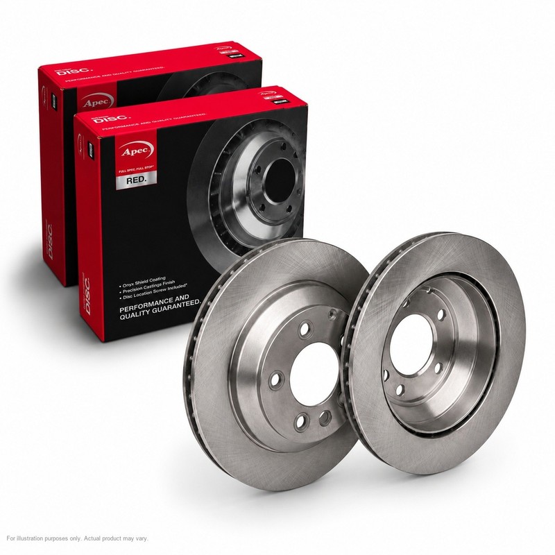 2X APEC Rear Brake Discs for AUDI Q7 2006-15 330mm Vented DSK2284