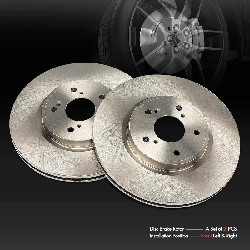 2pcs Front Side Disc Brake Rotors for Acura Integra Honda Accord Civic CR-V HR-V gallery