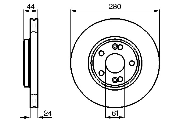 2x Brake Discs Pair Vented fits RENAULT ESPACE Mk3 2.2D Front 96 to 00 280mm Set gallery
