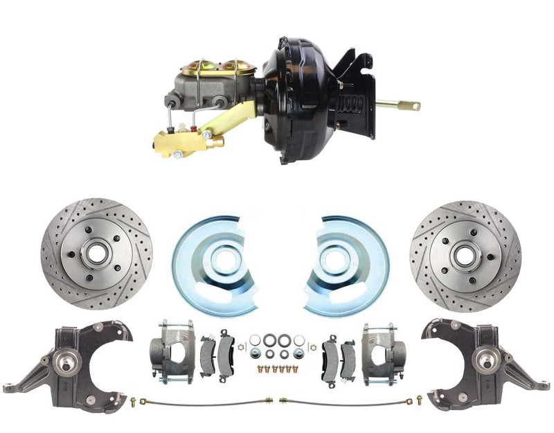 73-87 C10 Disc Brake Kit 2.5″ Drop Drilled Rotors & 11″ Booster Conversion Kit