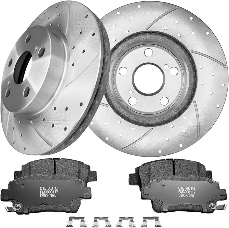 6 Front 255 Brake Rotors-7695A-D990 Ceramic Brake 2004-2009 Toyota Prius(S259)