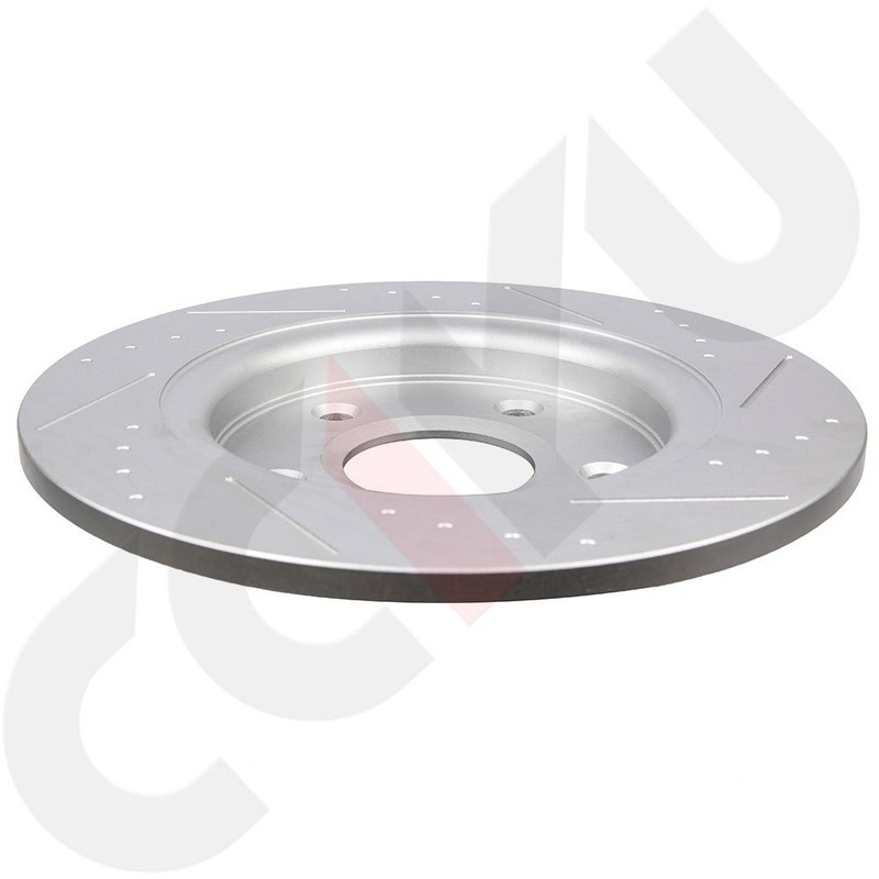 For Dodge Journey 2009-2012 Rear Slotted Brake Rotors Low Dust Ceramic Pads Kit gallery