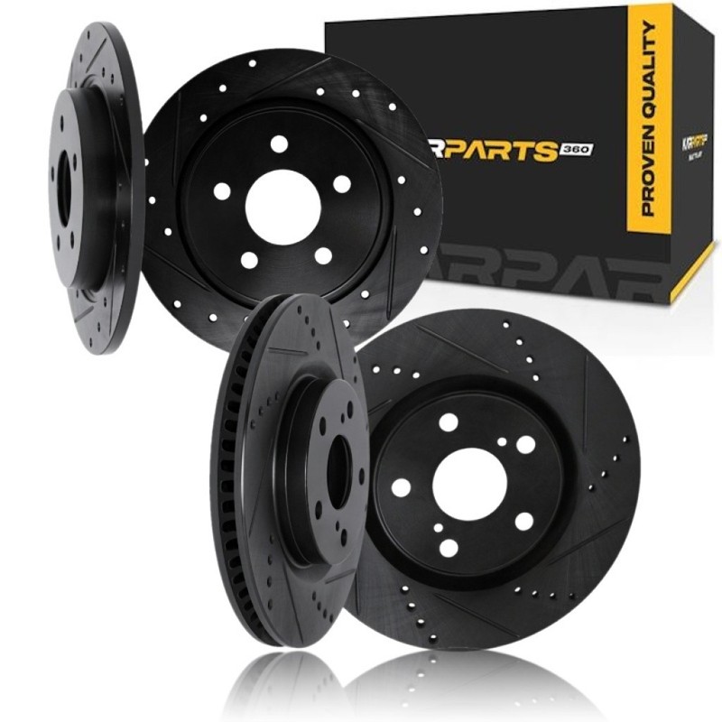 For Scion xB 2008-2015 Rotor Set | Front And Rear | Vented | Drilled And Slotted