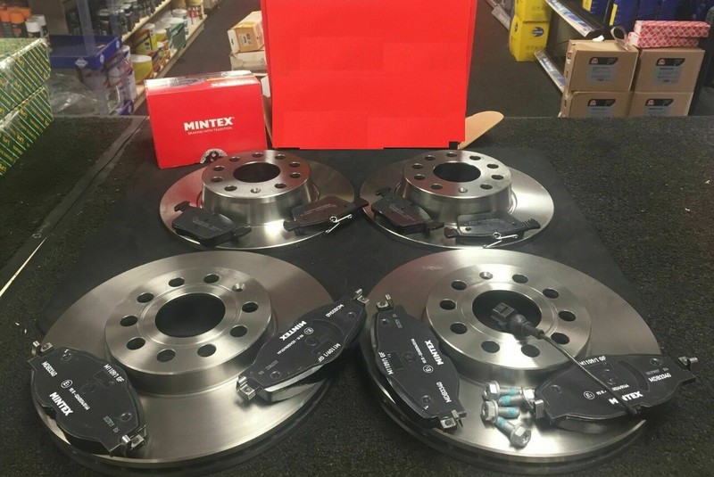 FOR VW TIGUAN R-LINE 2.0 TDI BMT 4MOTION FRONT REAR BRAKE DISCS AND MINTEX PADS