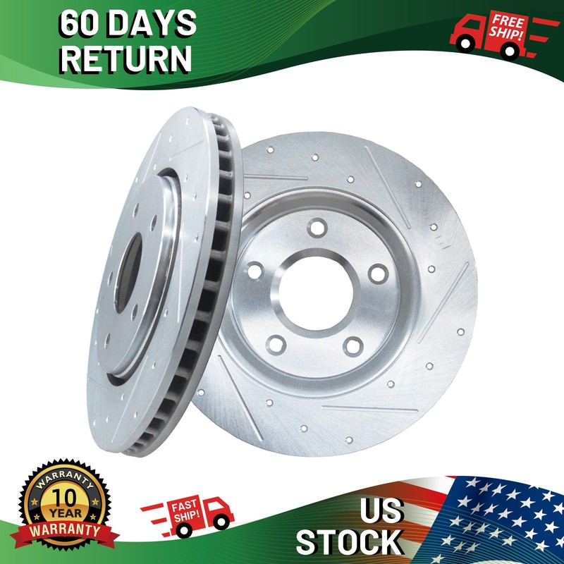 Front Drilled Disc 11.89″ Brake Rotors for Chrysler Town and Country 2008 – 2016