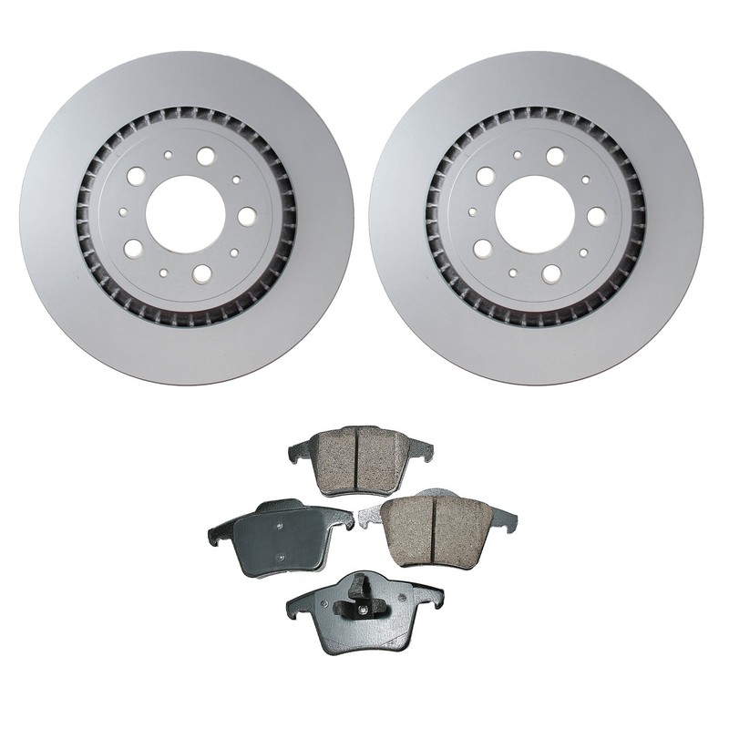 Hella Rear Rotors Akebono EURO Ceramic Disc Brake Pads Kit For Volvo XC90 03-13