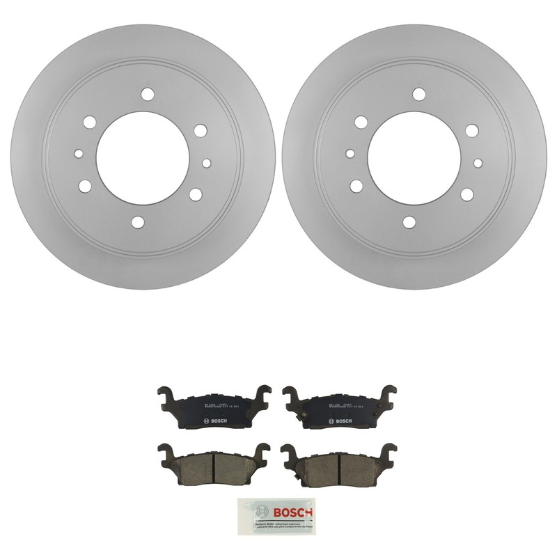 Bosch Rear 312mm Quietcast Rotors Ceramic Disc Brake Pad Kit For Hummer H3 H3T