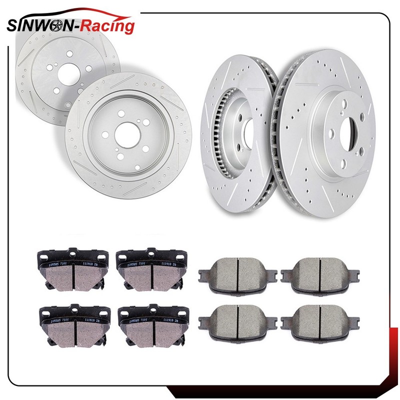 Front & Rear 4X Brake Discs Rotors 8X Ceramic Pads For Toyota Celica GTS 2000-05
