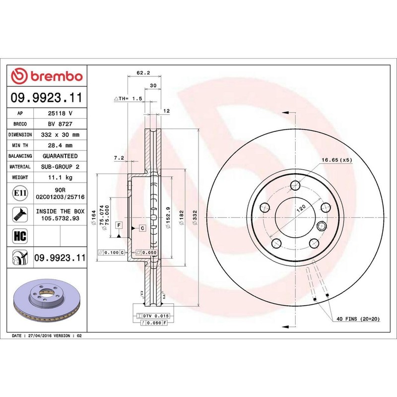 Brembo Front Disc Brake Rotor for 2013 BMW X5 xDrive30i gallery