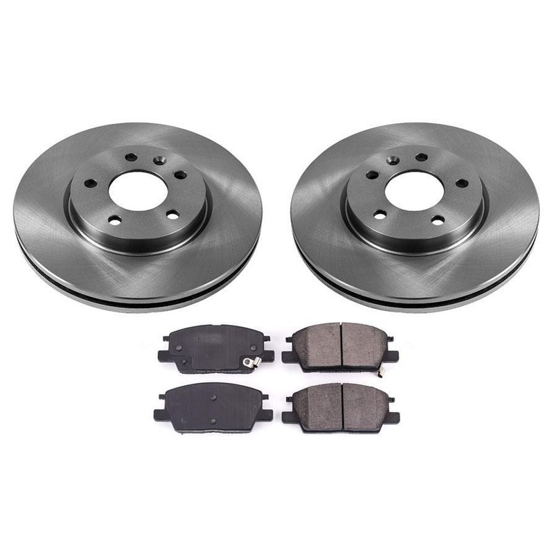 Front Brake Rotors Ceramic Brake Pads Set for 17-20 Chevrolet Malibu 1.5L 2.0L