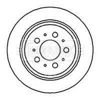 x2 Borg & Beck Rear Brake Discs Pair Fits Volvo BBD4216