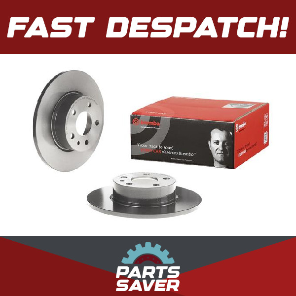 2x Brake Discs Pair Solid fits ALFA ROMEO 147 937 1.6 Rear 01 to 10 251mm Set