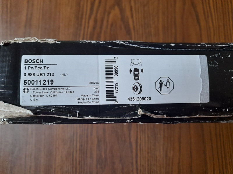 Bosch 50011219 QuitetCast Front Disc Brake Rotor gallery