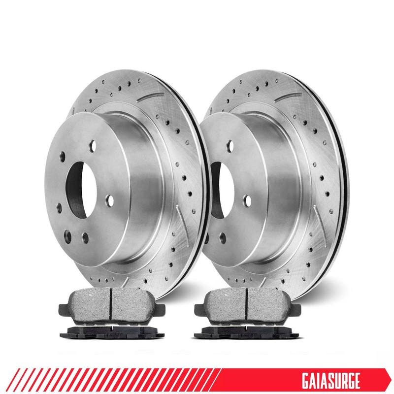 Drilled Brake Rotors Ceramic Brake Pads Front Kit 12.6″ For Honda CR-V 2020-2022