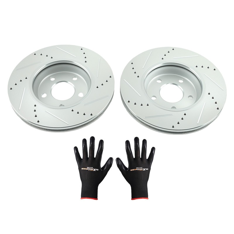 Front Drilled Brake Rotors Set for Pontiac G5 2007-2009 Pontiac G6 2005-2010 gallery