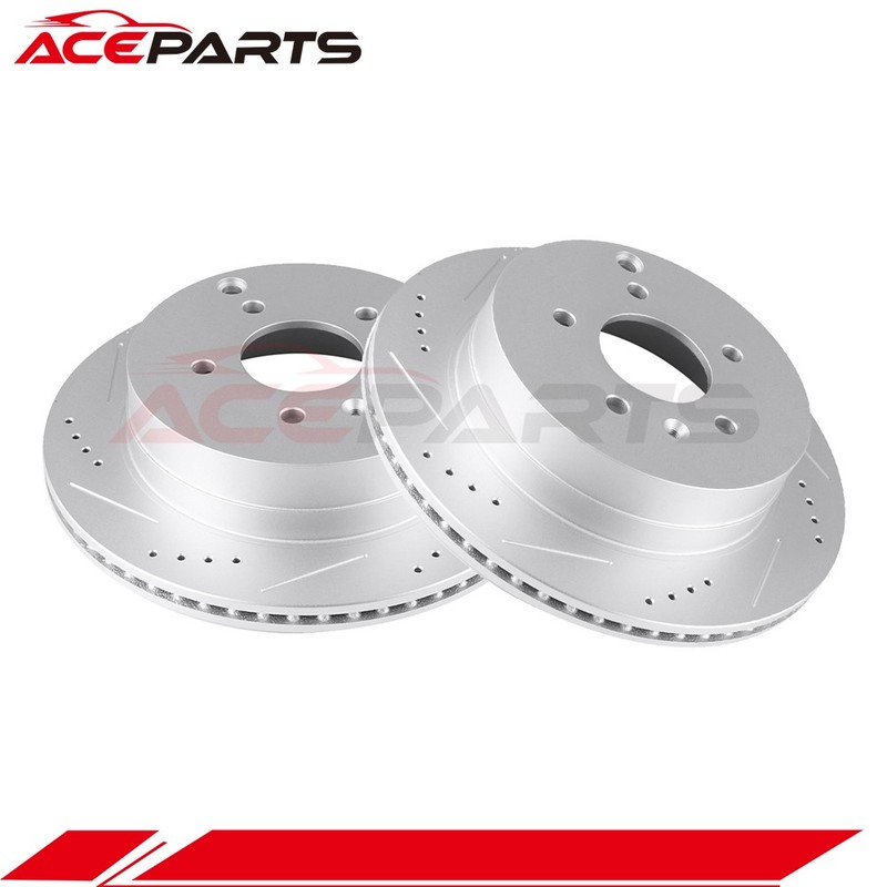 2X REAR DISCS BRAKE ROTORS FOR CHEVROLET EQUINOX 2007 - 2009 DRILL AND VENTED gallery