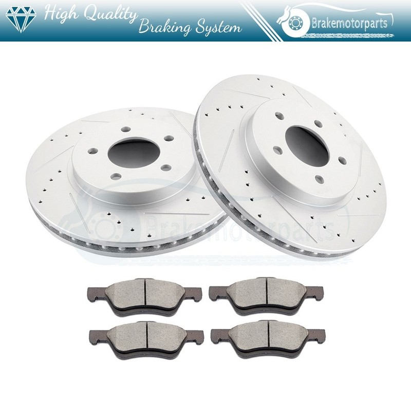 Front Brake Ceramic Pads + Rotors For Ford Escape Mercury Mariner Mazda Tribute
