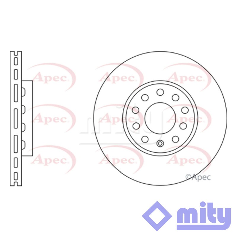 Fits Audi A4 1995-2009 VW Passat 1997-2005 Brake Disc Front Mity 8E0615301Q