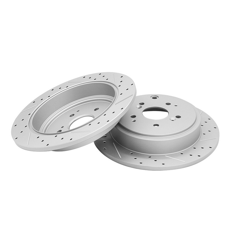 Front Rear Drilled Rotors Ceramic Brake Pads for 2003 2004 2005-2008 Honda Pilot gallery