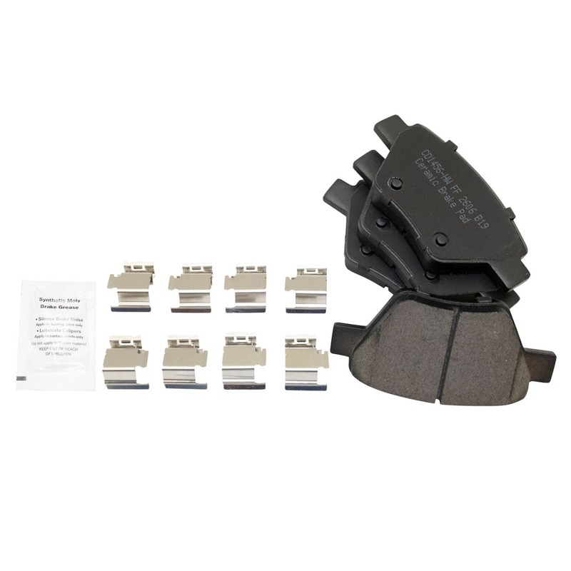 TRQ Front & Rear Posi Ceramic Disc Brake Pad & Rotor Kit for VW Passat New gallery