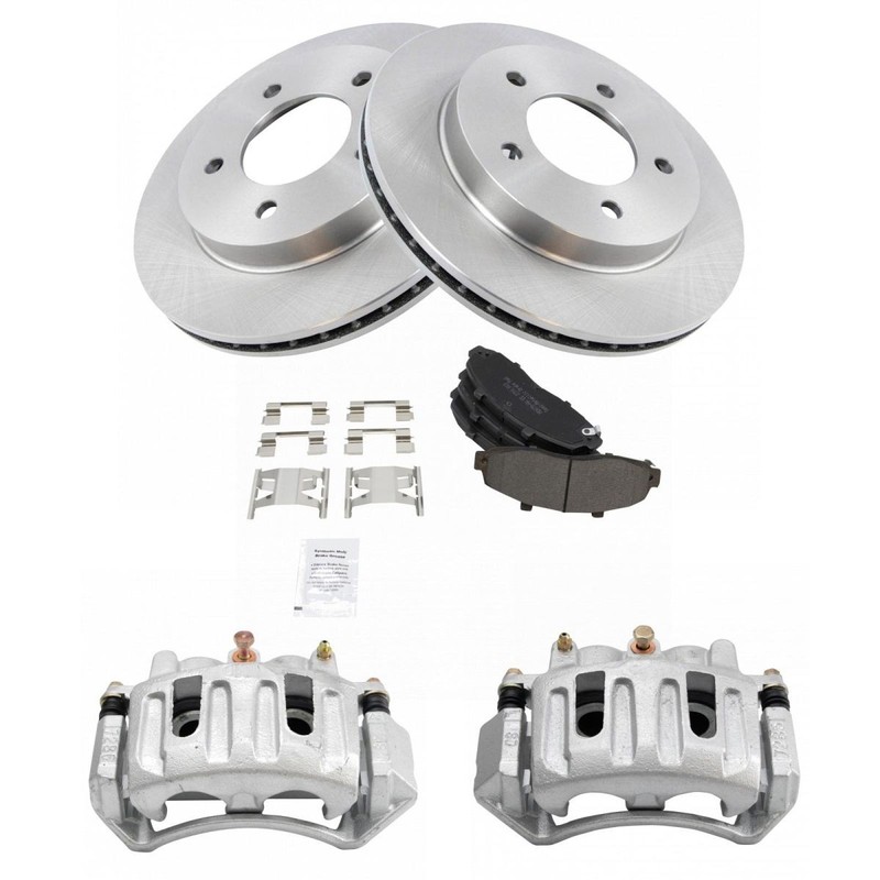 TRQ Front Semi-Metallic Disc Brake Pad & Rotor Kit Set for F-150 5 Lug Wheels gallery