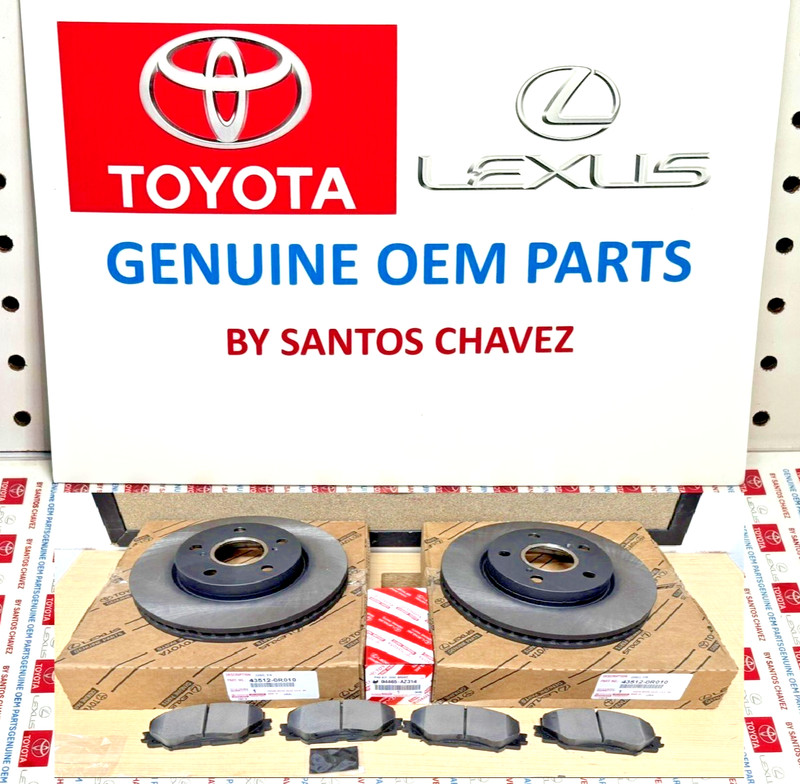 2012-2017 Prius V Front X2 Rotors & Brake Pad Set GENUINE OEM PART