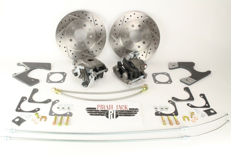 GM 10 & 12 Bolt Rear Disc Brake Kit Drilled Slotted Rotors Chevelle, Cutlass GTO