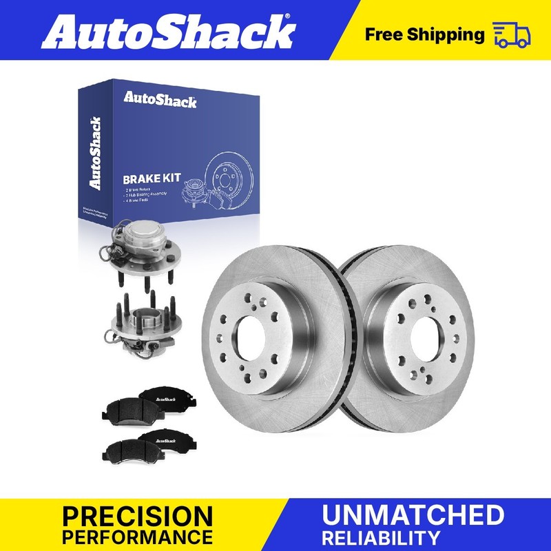 Front Brake Rotors Premium Pads Hubs for Chevrolet, Silverado 1500 2007-2013