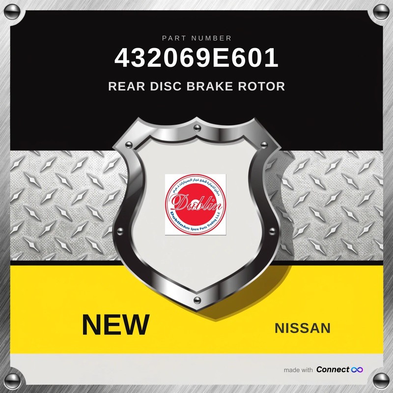 Genuine 1998-2001 Nissan Altima Rear Disc Brake Rotor 432069E601