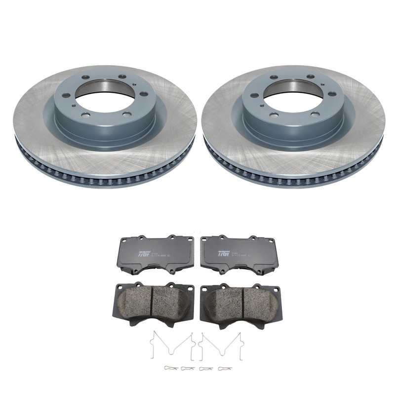 DuraGo Front Rotors and TRW Pro Ceramic Disc Brake Pads Kit For 4Runner GX460