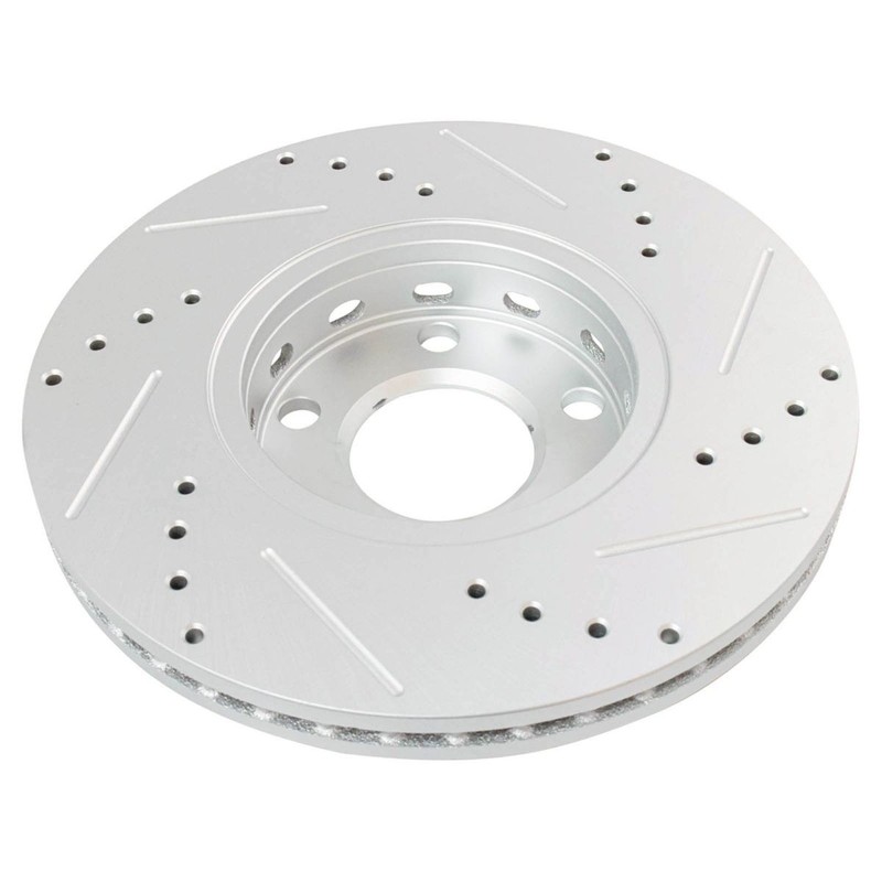 TRQ Front Premium Posi Ceramic Brake Pad & Performance Rotor Kit w/Chemicals gallery