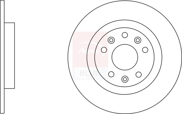 2x Brake Discs Pair Solid fits DS DS7 Rear 1.6 1.5D 2022 on 290mm Set Apec Blue