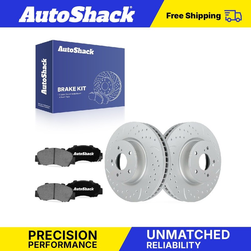 Front Drilled Slotted Brake Rotors Ceramic Pads for Honda, Accord 1998-2002