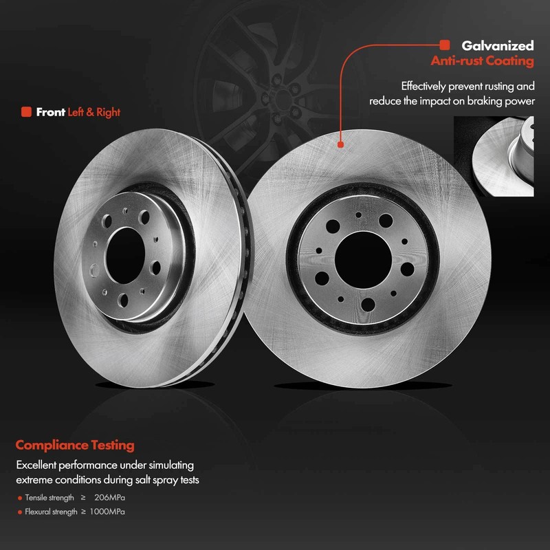 Front Disc Rotor and Ceramic Brake Pad for Volvo XC90 03-14 2.5L 2.9L 3.2L 4.4L gallery