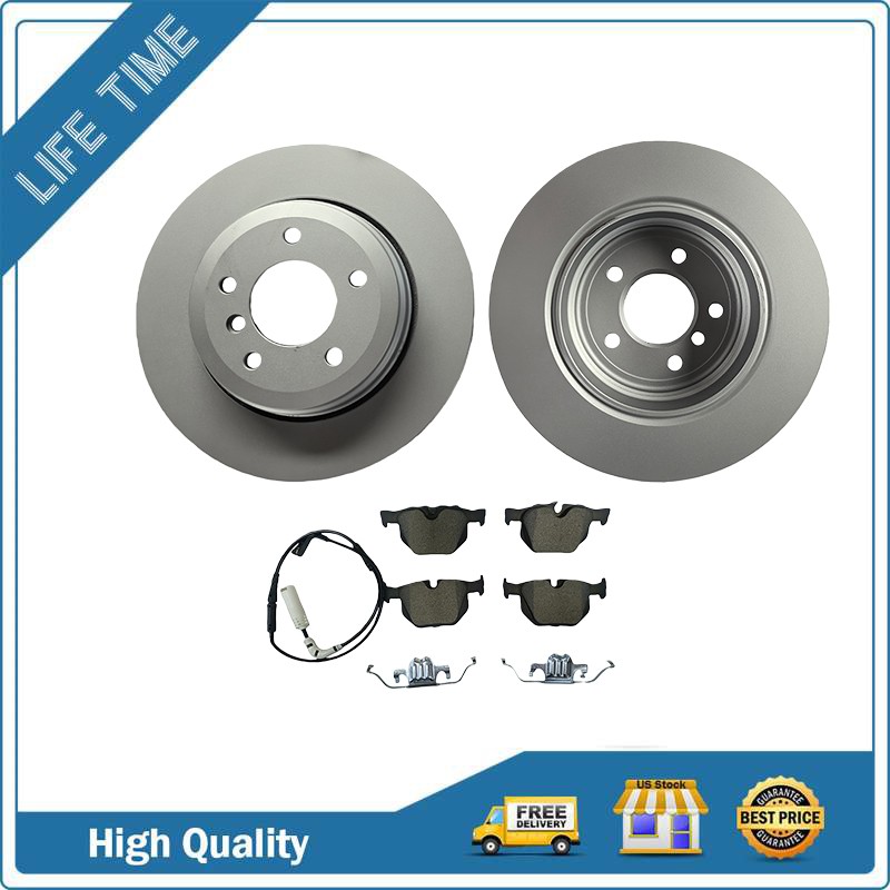 Rear Brake Disc Rotors Ceramic Pads For 2004 2005 2006 2007 BMW 525i 530i