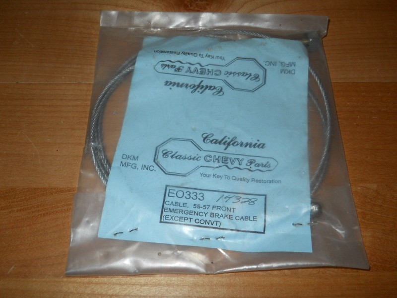 55-57 Chevy 150/210/B/A or Nomad Front E-Brake Cable (Expt. Convert.)