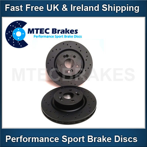 Mercedes C Class Estate C220 CDI T204 08- Front Brake Discs Black Drilled