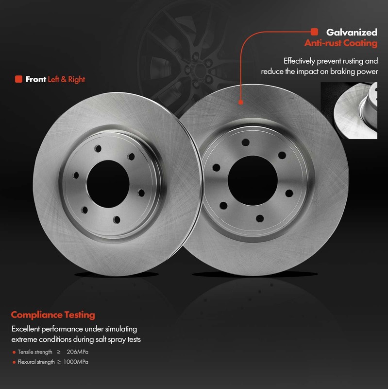 Front Left & Right Disc Brake Rotors for INFINITI QX56 07-10 Nissan Armada 07-14 gallery