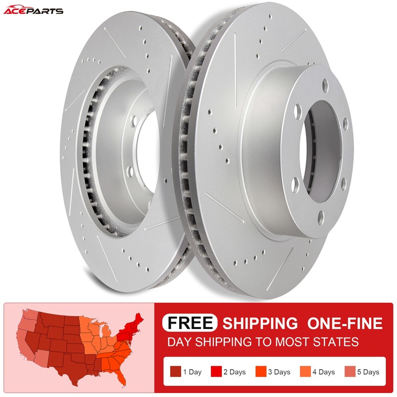 FRONT BRAKE ROTORS FOR 2001-2007 TOYOTA SEQUOIA 2000-2006 TOYOTA TUNDRA