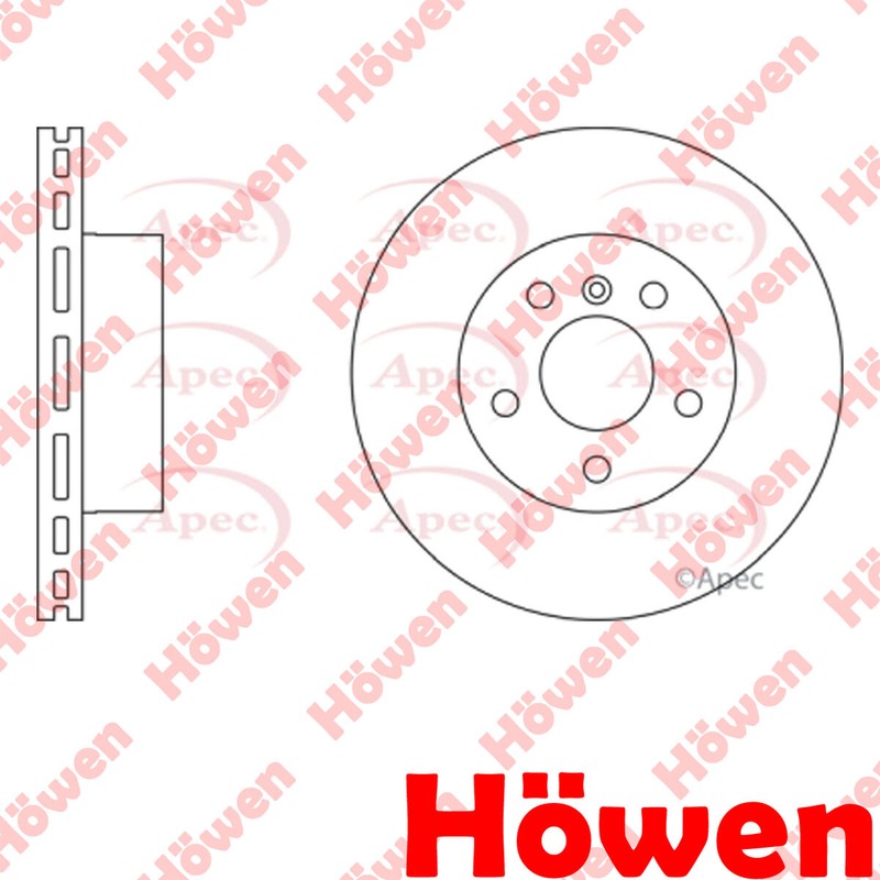 Fits Land Rover Discovery 1998-2004 2.5 TD5 3.9 Brake Disc Front Howen