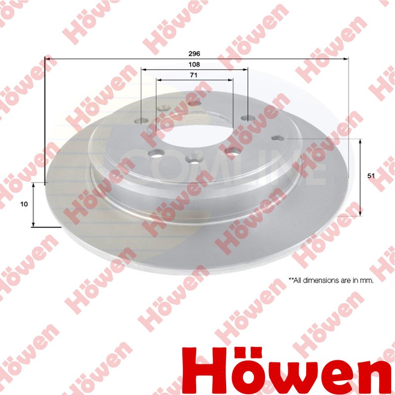Fits Peugeot 607 2000-2011 2.0 HDi 2.2 3.0 Brake Disc Rear Howen #1