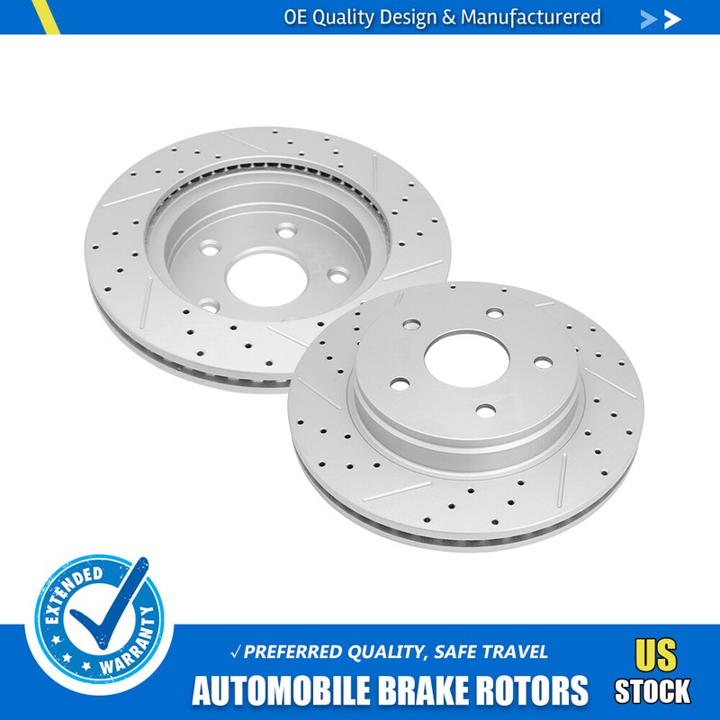 Front Drilled Brake Rotors For Dodge Ram 1500 Classic Durango Chrysler Aspen