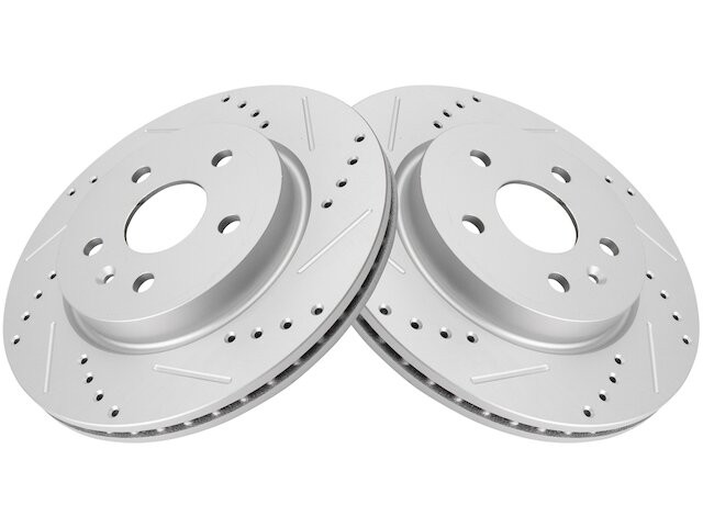 TRQ 83XN66K Rear Brake Rotor Set Fits 2016-2020 Cadillac CT6