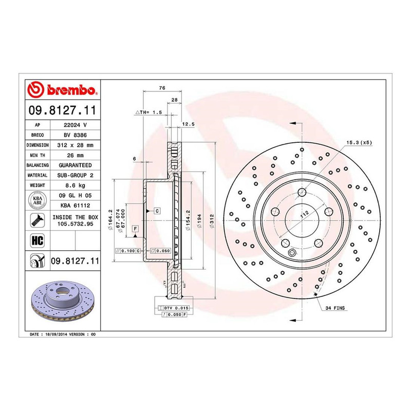Brembo Front Rear Brake Kit Disc Rotors Ceramic Pads & Sensors For MB W221 S350 gallery