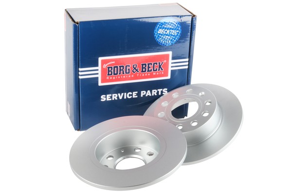 2x Brake Discs Pair Solid Rear 255mm BBD4382 Borg & Beck Set 1K0615601AB Quality gallery
