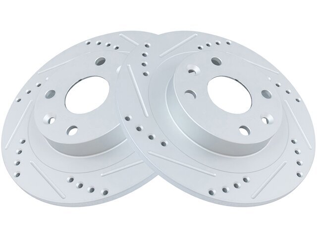 TRQ 94WM48M Rear Brake Rotor Set Fits 1992-1995 Mazda MX3