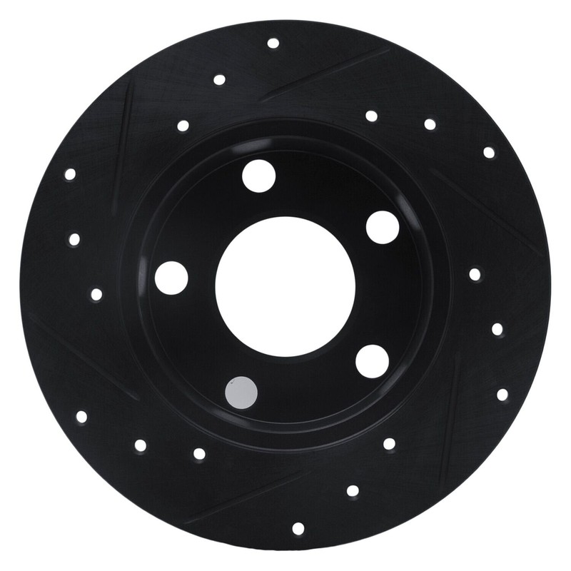 For Volkswagen Passat 97-05 Brake Rotor eLINE Drilled & Slotted 1-Piece Rear